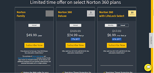 Price of Norton Family Premier
