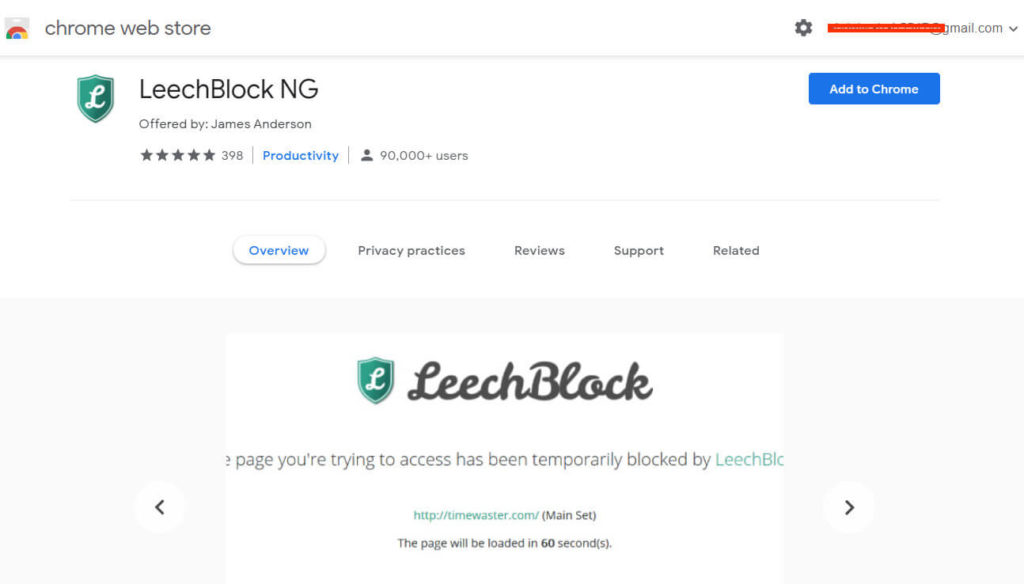 Leechblock chrome web blocker