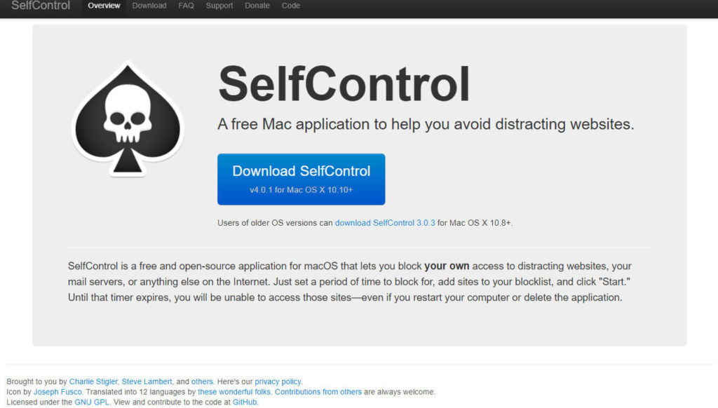 Selfcontrol website filter