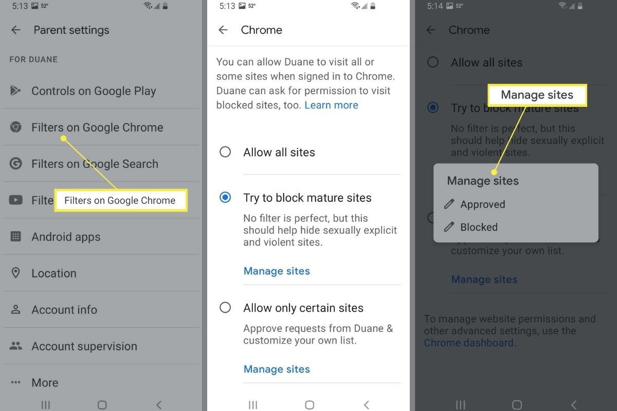 how to turn off family link parental controls on android