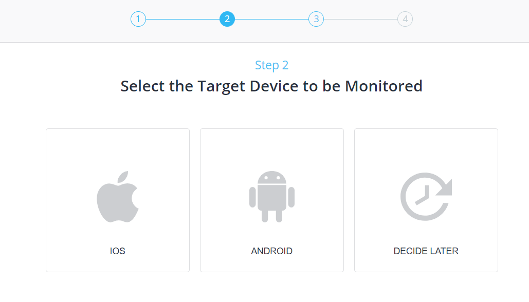 Select target device for mSpy